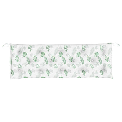 Gartenbank-Auflagen 2 Stk. Blattmuster 150x50x7 cm Stoff
