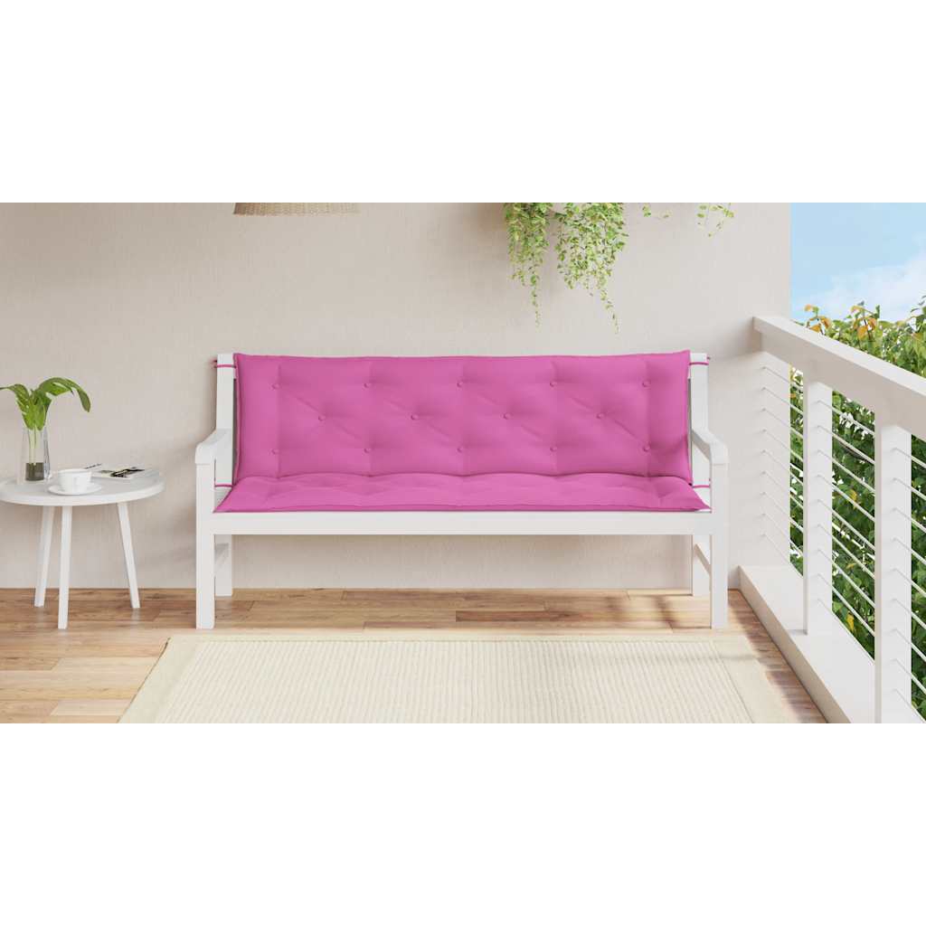 Gartenbank-Auflagen 2 Stk. Rosa 150x50x7 cm Stoff