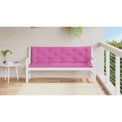 Gartenbank-Auflagen 2 Stk. Rosa 150x50x7 cm Stoff