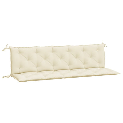 Gartenbank-Auflagen 2 Stk. Cremeweiß 180x50x7 cm Oxford-Gewebe
