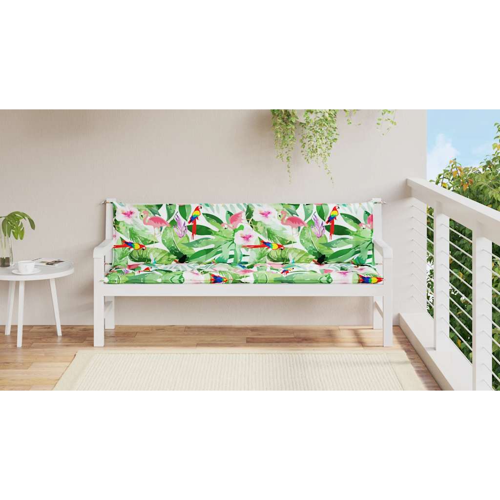 Gartenbank-Auflagen 2 Stk. Mehrfarbig 200x50x7 cm Stoff