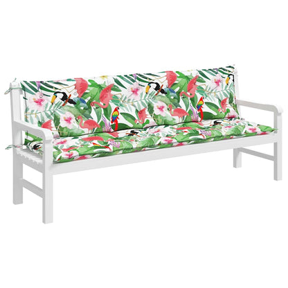 Gartenbank-Auflagen 2 Stk. Mehrfarbig 200x50x7 cm Stoff