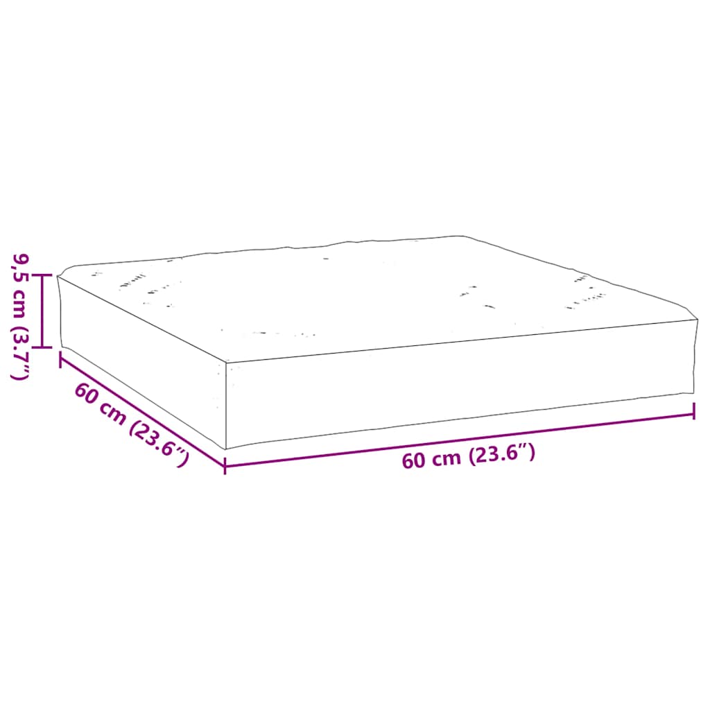 Palettenkissen Hellblau 60x60x9,5 cm Oxford-Gewebe