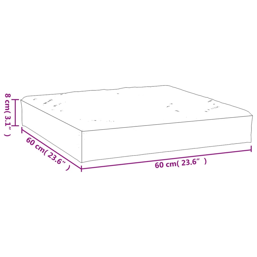 Palettenkissen Weinrot 60x60x9,5 cm Oxford-Gewebe