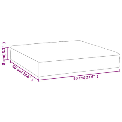 Palettenkissen Mehrfarbig 60x60x8 cm Oxford-Gewebe
