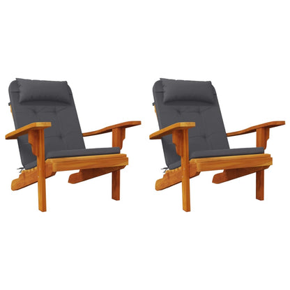Adirondack-Auflagen 2 Stk. Anthrazit Oxford-Gewebe