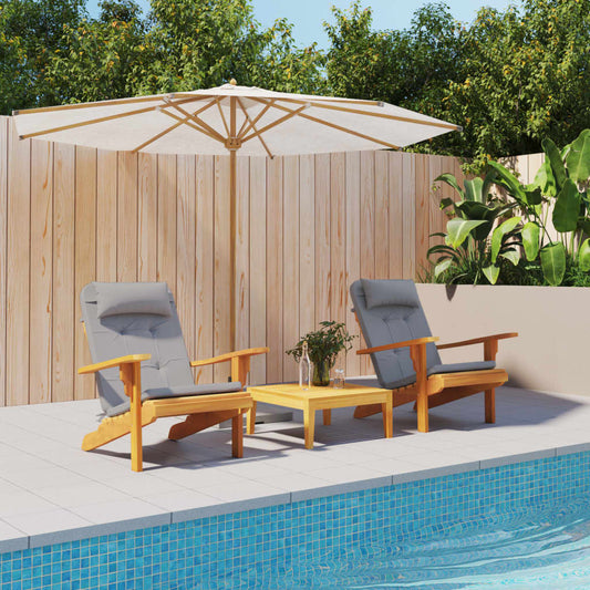 Adirondack-Auflagen 2 Stk. Grau Oxford-Gewebe