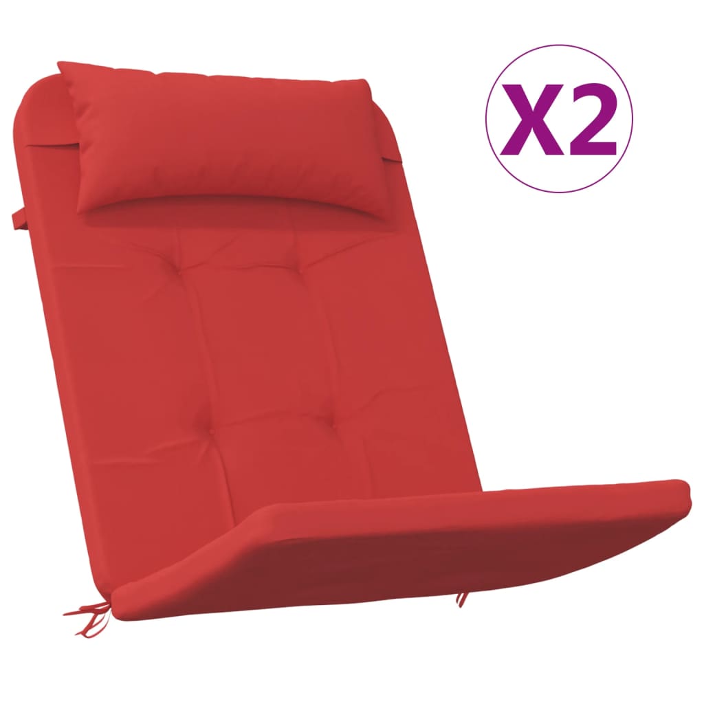 Adirondack-Auflagen 2 Stk. Rot Oxford-Gewebe