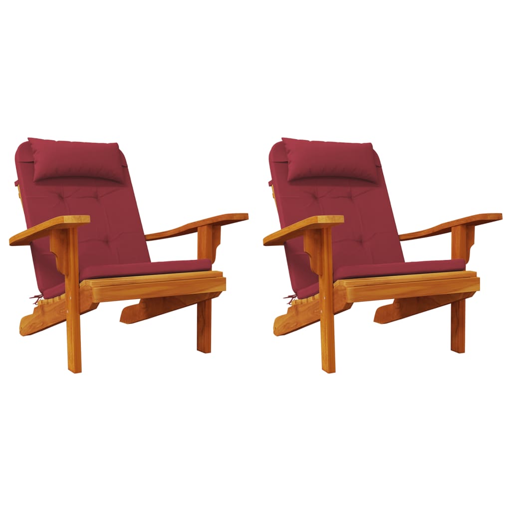 Adirondack-Auflagen 2 Stk. Weinrot Oxford-Gewebe