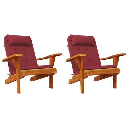 Adirondack-Auflagen 2 Stk. Weinrot Oxford-Gewebe