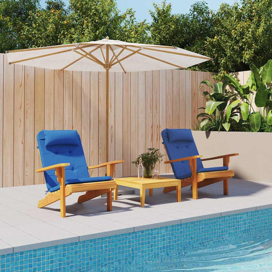 Stuhl Kissen 2 pcs Blau 58 x 77 x 4.5 cm Oxford Stoff