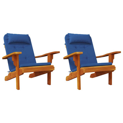 Stuhl Kissen 2 pcs Blau 58 x 77 x 4.5 cm Oxford Stoff