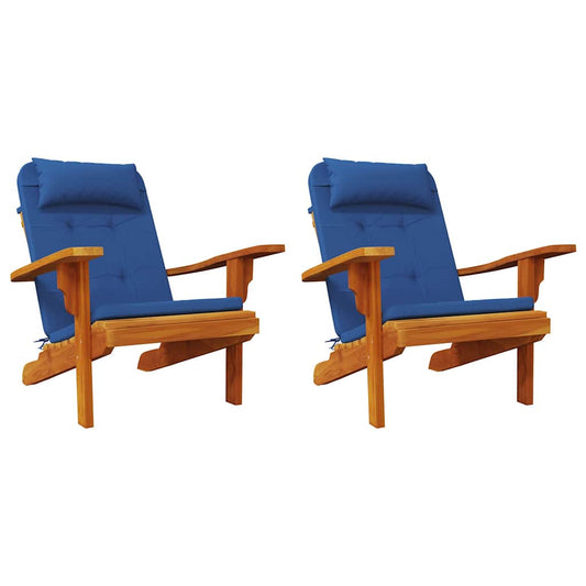 Stuhl Kissen 2 pcs Blau 58 x 77 x 4.5 cm Oxford Stoff