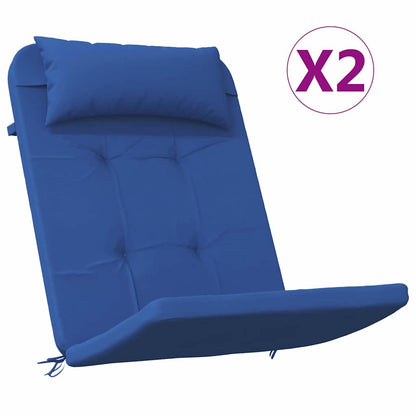 Stuhl Kissen 2 pcs Blau 58 x 77 x 4.5 cm Oxford Stoff
