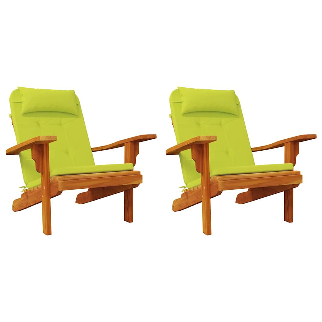 Stuhl Kissen 2 pcs Knallgrün 58 x 77 x 4.5 cm Oxford Stoff