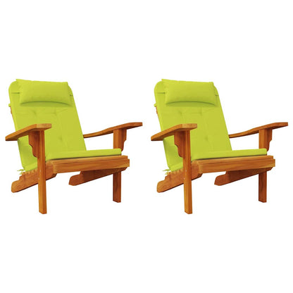 Stuhl Kissen 2 pcs Knallgrün 58 x 77 x 4.5 cm Oxford Stoff