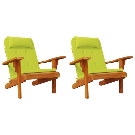 Stuhl Kissen 2 pcs Knallgrün 58 x 77 x 4.5 cm Oxford Stoff