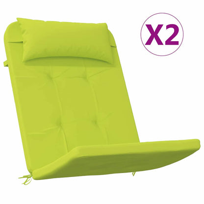 Stuhl Kissen 2 pcs Knallgrün 58 x 77 x 4.5 cm Oxford Stoff