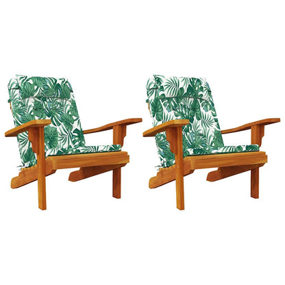 Stuhl Kissen Floral 2 pcs Grün 58 x 77 x 4.5 cm Oxford Stoff