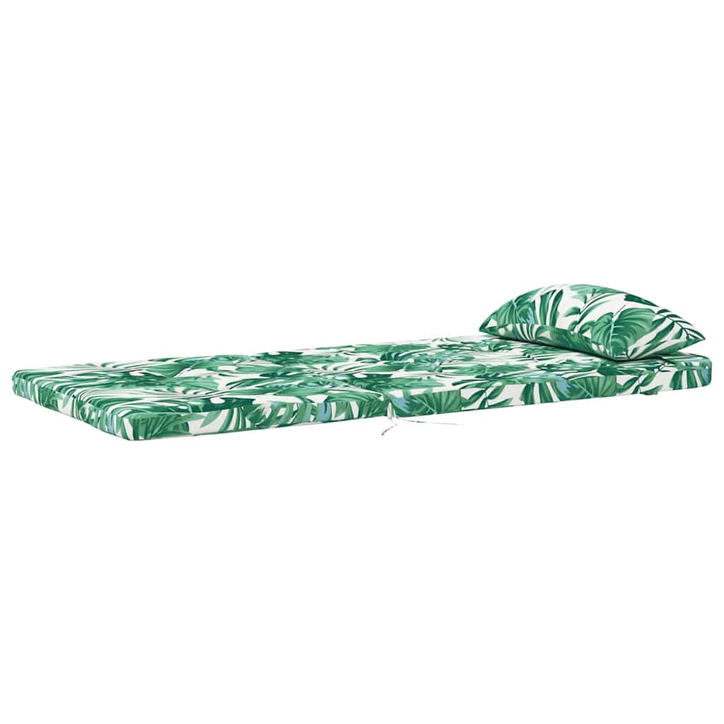 Stuhl Kissen Floral 2 pcs Grün 58 x 77 x 4.5 cm Oxford Stoff