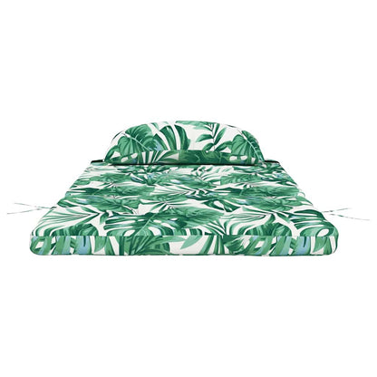Stuhl Kissen Floral 2 pcs Grün 58 x 77 x 4.5 cm Oxford Stoff
