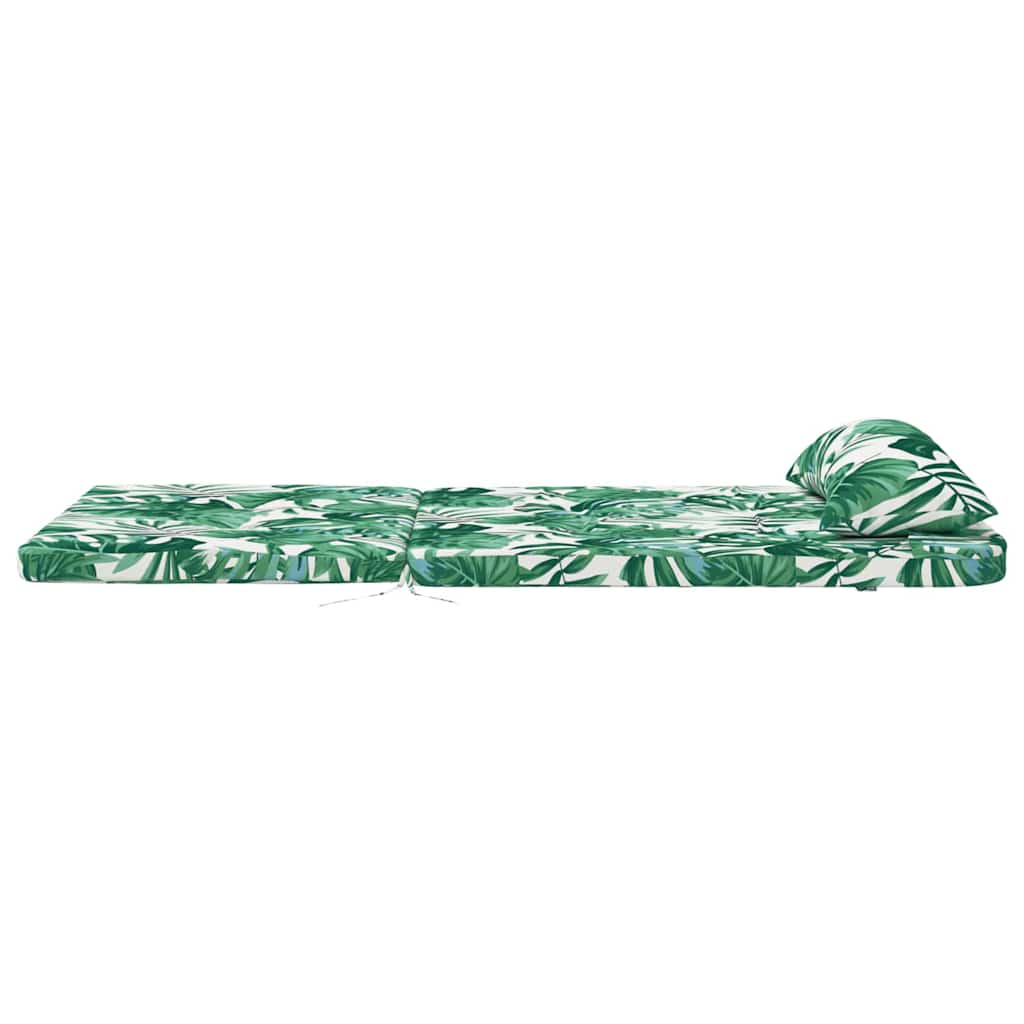 Stuhl Kissen Floral 2 pcs Grün 58 x 77 x 4.5 cm Oxford Stoff