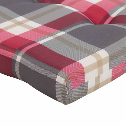 Stuhl Kissen mit Kissen 2 pcs Rotes Karomuster 58 x 77 x 4.5 cm