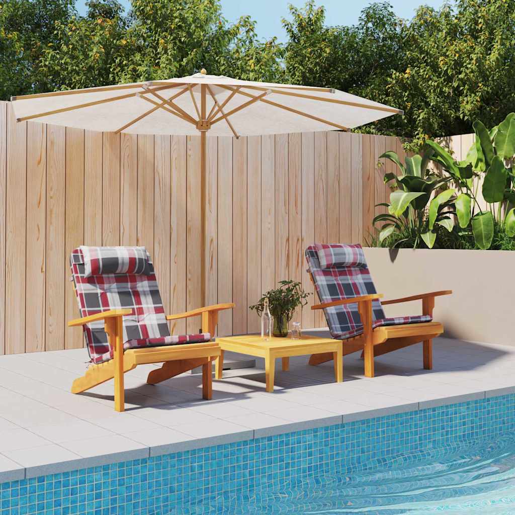 Stuhl Kissen mit Kissen 2 pcs Rotes Karomuster 58 x 77 x 4.5 cm