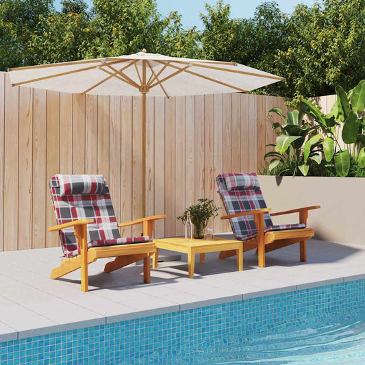 Stuhl Kissen mit Kissen 2 pcs Rotes Karomuster 58 x 77 x 4.5 cm