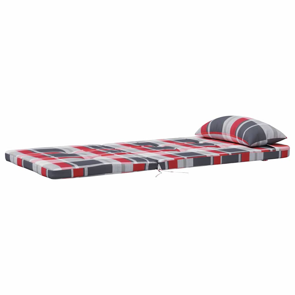 Stuhl Kissen mit Kissen 2 pcs Rotes Karomuster 58 x 77 x 4.5 cm