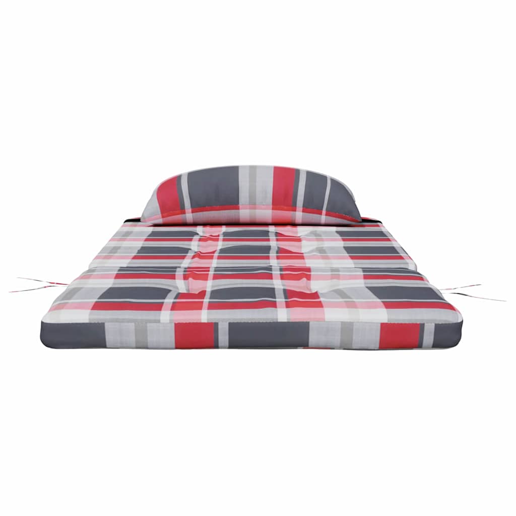 Stuhl Kissen mit Kissen 2 pcs Rotes Karomuster 58 x 77 x 4.5 cm