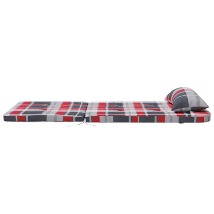 Stuhl Kissen mit Kissen 2 pcs Rotes Karomuster 58 x 77 x 4.5 cm