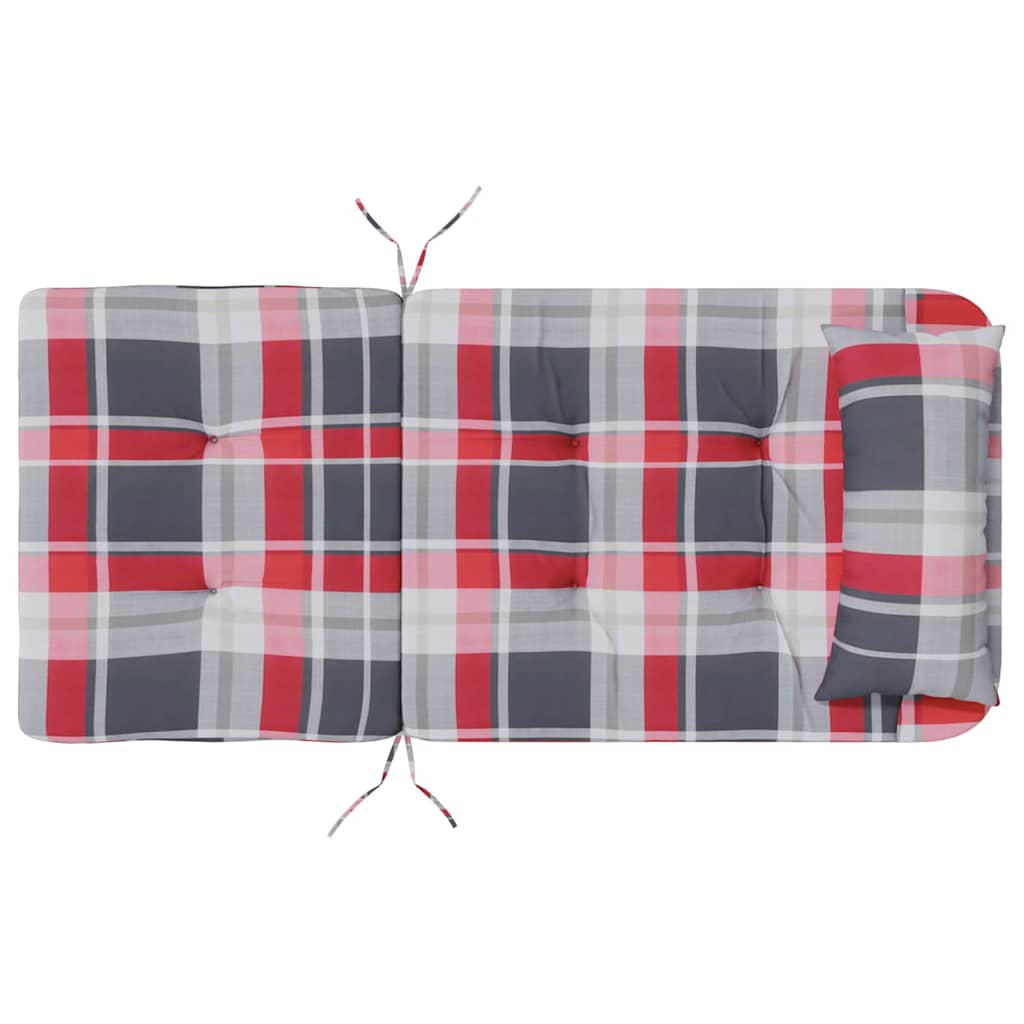 Stuhl Kissen mit Kissen 2 pcs Rotes Karomuster 58 x 77 x 4.5 cm