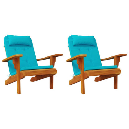 Stuhl Kissen 2 pcs Türkis 58 x 77 x 4.5 cm Oxford Stoff