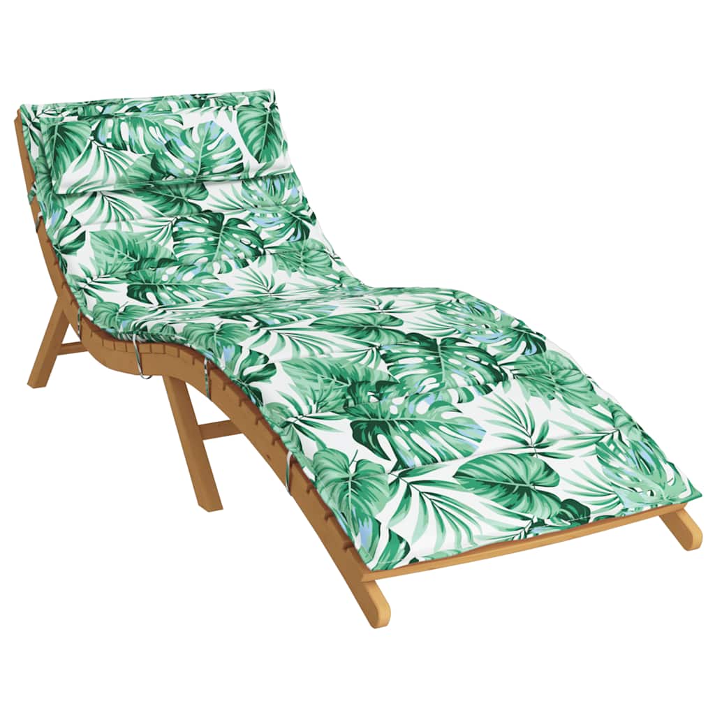 Sonnenliegen-Auflage Blattmuster 180x60x4 cm Oxford-Gewebe