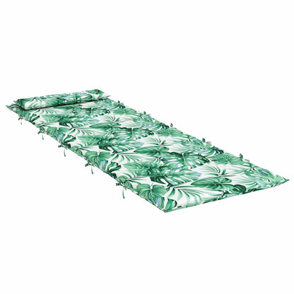 Sonnenliegen-Auflage Blattmuster 180x60x4 cm Oxford-Gewebe