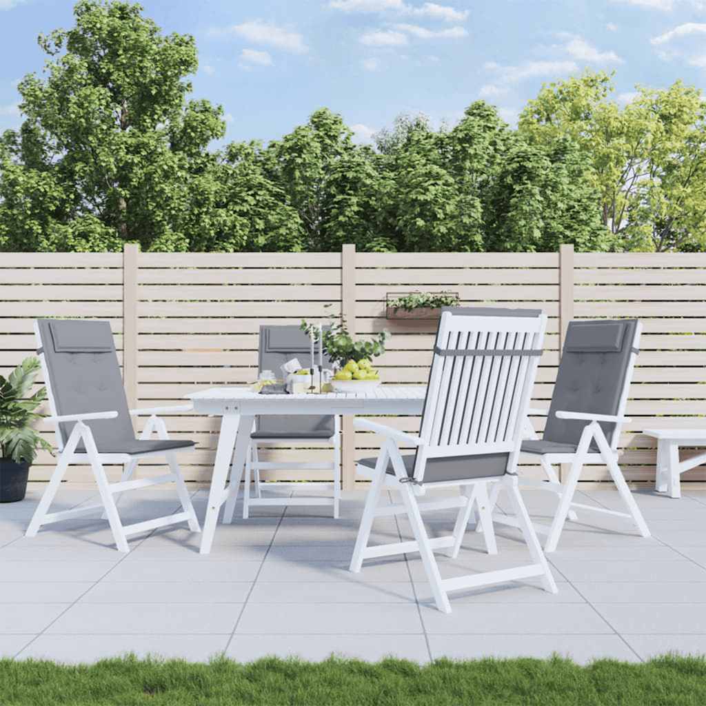 Hochlehner-Auflagen 6 Stk. Grau Oxford-Gewebe