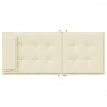 Hochlehner-Auflagen 2 Stk. Creme Oxford-Gewebe