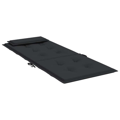 Hochlehner-Auflagen 2 Stk. Schwarz Oxford-Gewebe