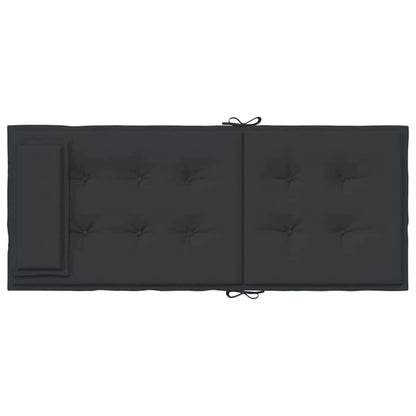 Hochlehner-Auflagen 2 Stk. Schwarz Oxford-Gewebe