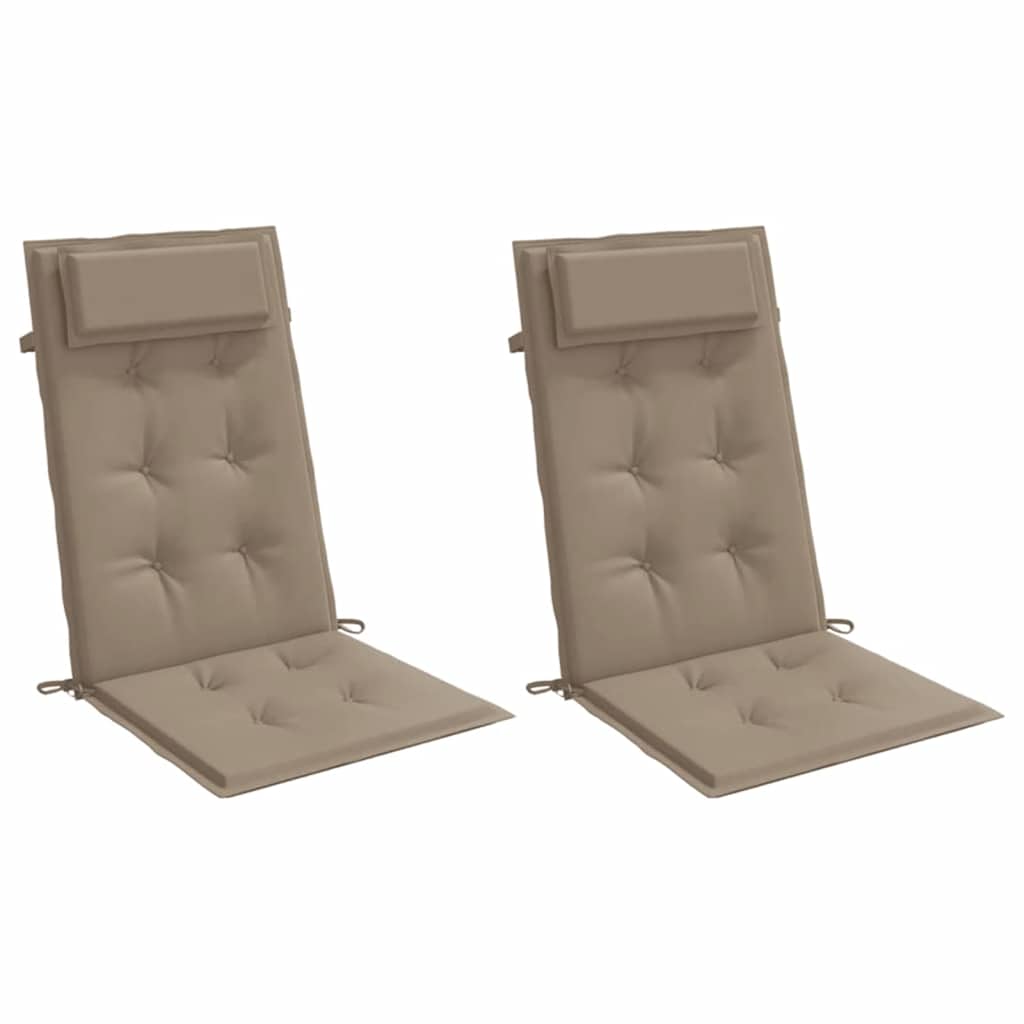 Hochlehner-Auflagen 2 Stk. Taupe Oxford-Gewebe