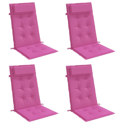 Hochlehner-Auflagen 4 Stk. Rosa Oxford-Gewebe
