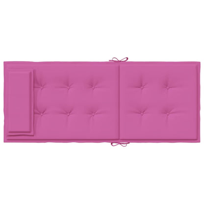 Hochlehner-Auflagen 6 Stk. Rosa Oxford-Gewebe
