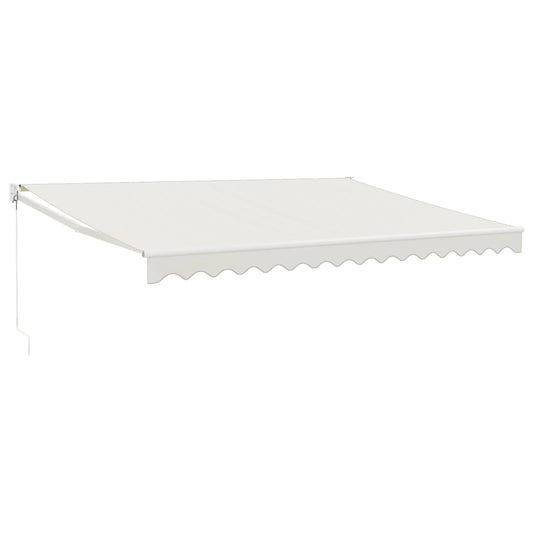 Markise Einziehbar Creme 4x3 m Stoff und Aluminium