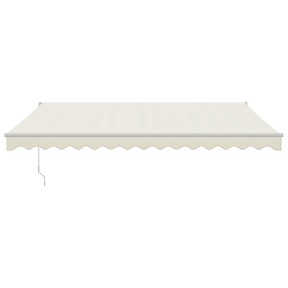 Markise Einziehbar Creme 4x3 m Stoff und Aluminium