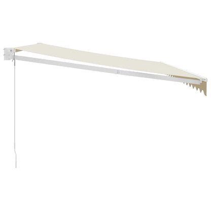 Markise Einziehbar Creme 4x3 m Stoff und Aluminium