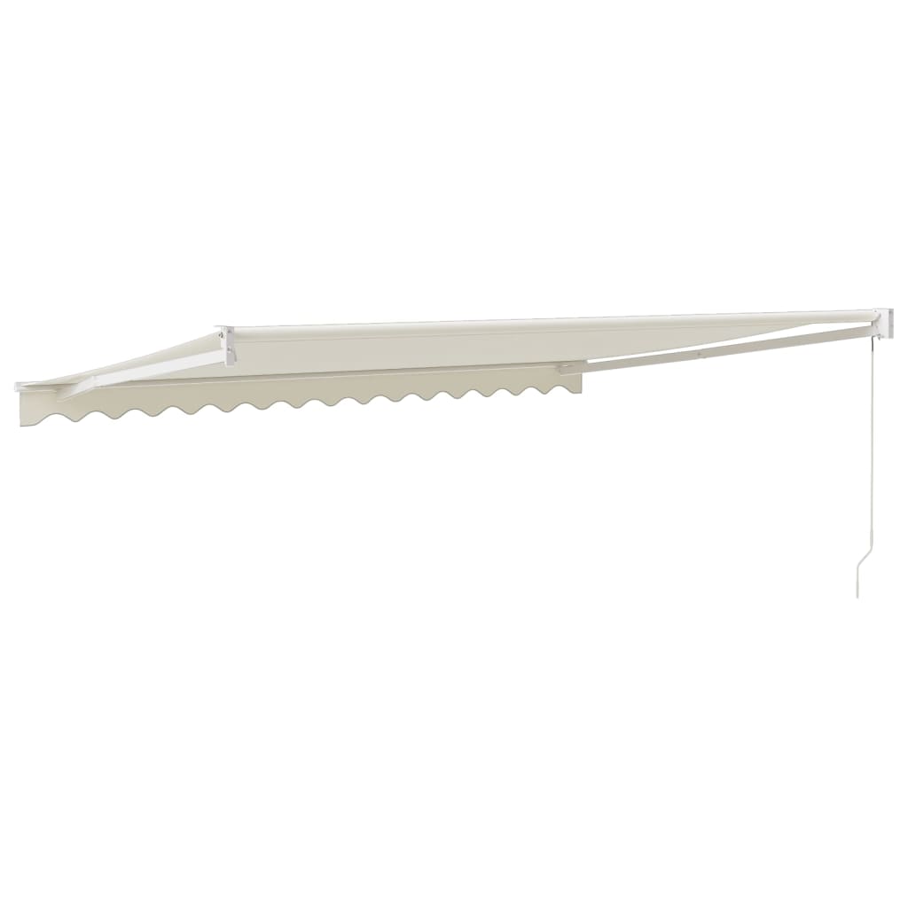 Markise Einziehbar Creme 4x3 m Stoff und Aluminium