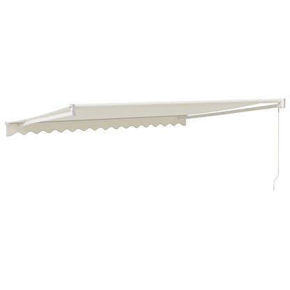 Markise Einziehbar Creme 4x3 m Stoff und Aluminium