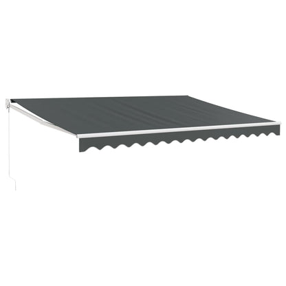 Markise Einziehbar Anthrazit 4x3 m Stoff und Aluminium