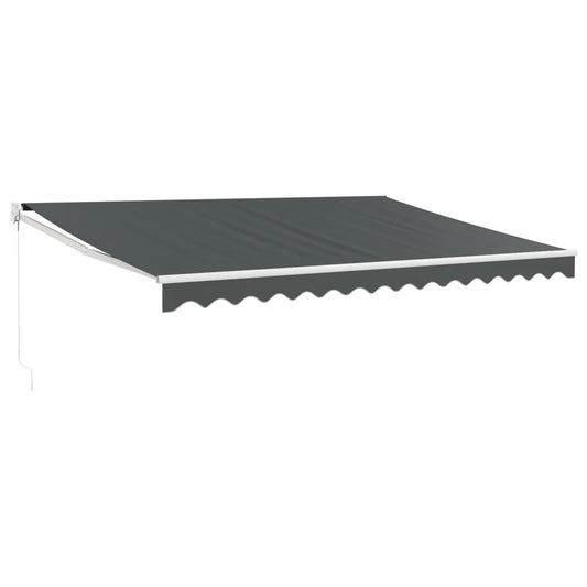 Markise Einziehbar Anthrazit 4x3 m Stoff und Aluminium